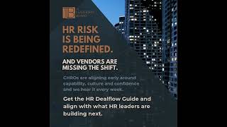 ⚠ CHROs are taking the lead on workforce strategy long before most vendors even get a chance to meet