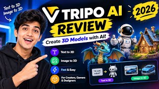 Tripo AI Review 2026 🤖 | Turn Text & Images into 3D Models! Guide