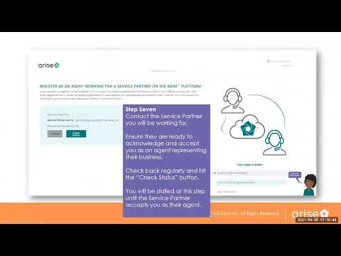 Arise Portal Agent Registration Instruction