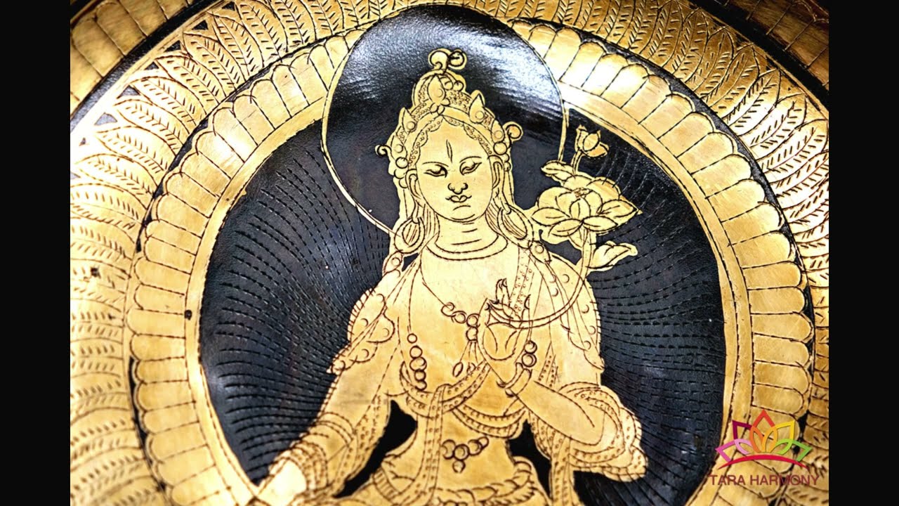 シンギングボウル 24cmグリーンターラ菩薩（美音）285Hz検出