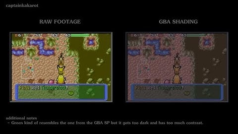 Game Boy Advance Shader Comparison Test