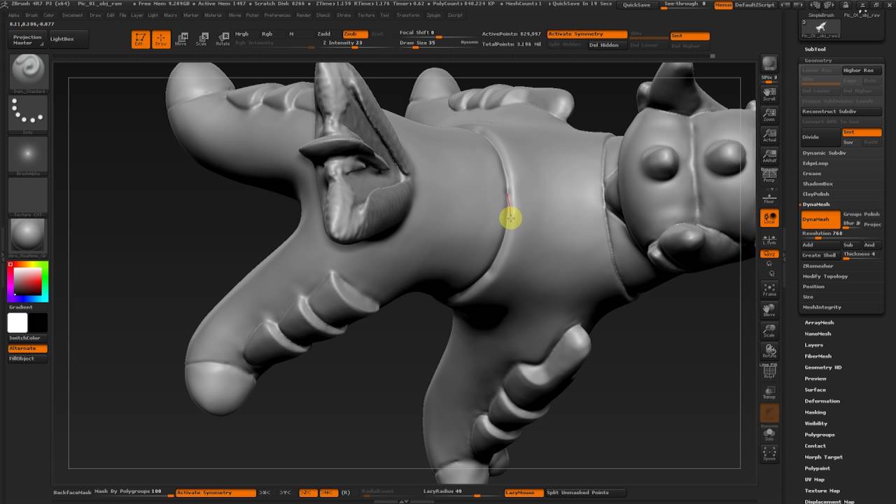 repairing ngons in zbrush
