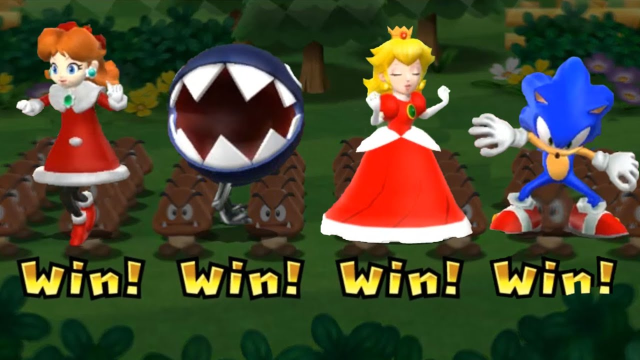 Mario Party 9 Daisy Vs Peach Vs Sonic Vs Birdo - Step It Up