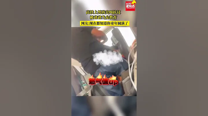 高铁上男孩尖叫抗议，被爸爸当众教育#妳在焦点在#新闻#真实事件#short - 天天要闻