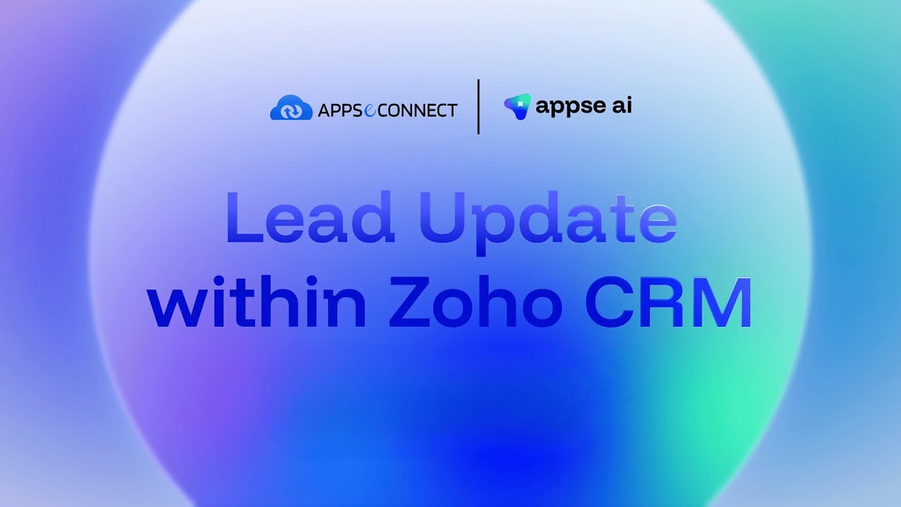 How to Automate Zoho CRM Lead Management Using appse ai - YouTube