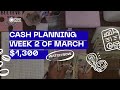 Resetting my Budget $1300+ | Cozy Cash Stuffing Routine | MARCH 2026 | WEEK 1