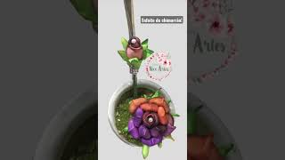 Enfeite de cuia de chimarrão.#arte#artesanato#flordeeva#artesanal #eva #shorts