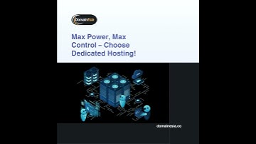 Unlock Max Power and Control with DomainEsia Dedicated Hosting! #webhosting #hostingprovider