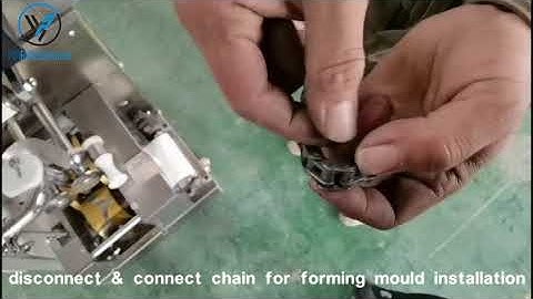 How to disconnect & connect chain for imitation handmade dumpling machine forming mould installation