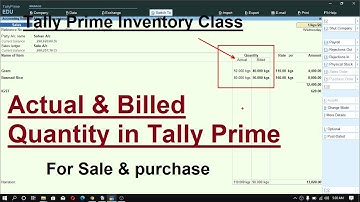 Use Actual and Billed Quantity in Tally Prime || Tally Prime Inventory Accounting in Hindi