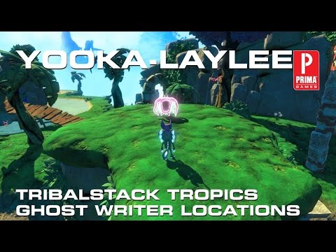 Видео: Yooka-Laylee Ghost Writer - къде да намерите червените, жълтите, зелените, сините и розовите призраци