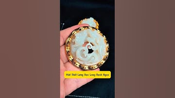 Mặt Thắt Lưng Bạc Bọc Long Bạch Ngọc Mệnh Thuỷ #vangbaclehieu #mặtThắtlưng #mặtthắtlưngbạc