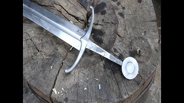 Forging a knightly sword from a semi truck leaf spring part 3.