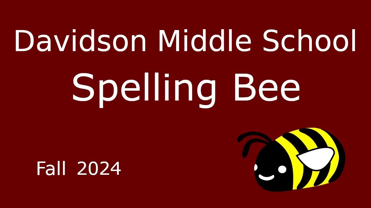 Davidson Middle School Spelling Bee Fall 2024 - YouTube