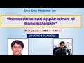 Innovations and Applications of Nanomaterials