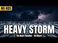 (NO ADS) Heavy Stormy Night with Torrential Rainstorm & Very Huge Thunder On Tin Roof for Sleep