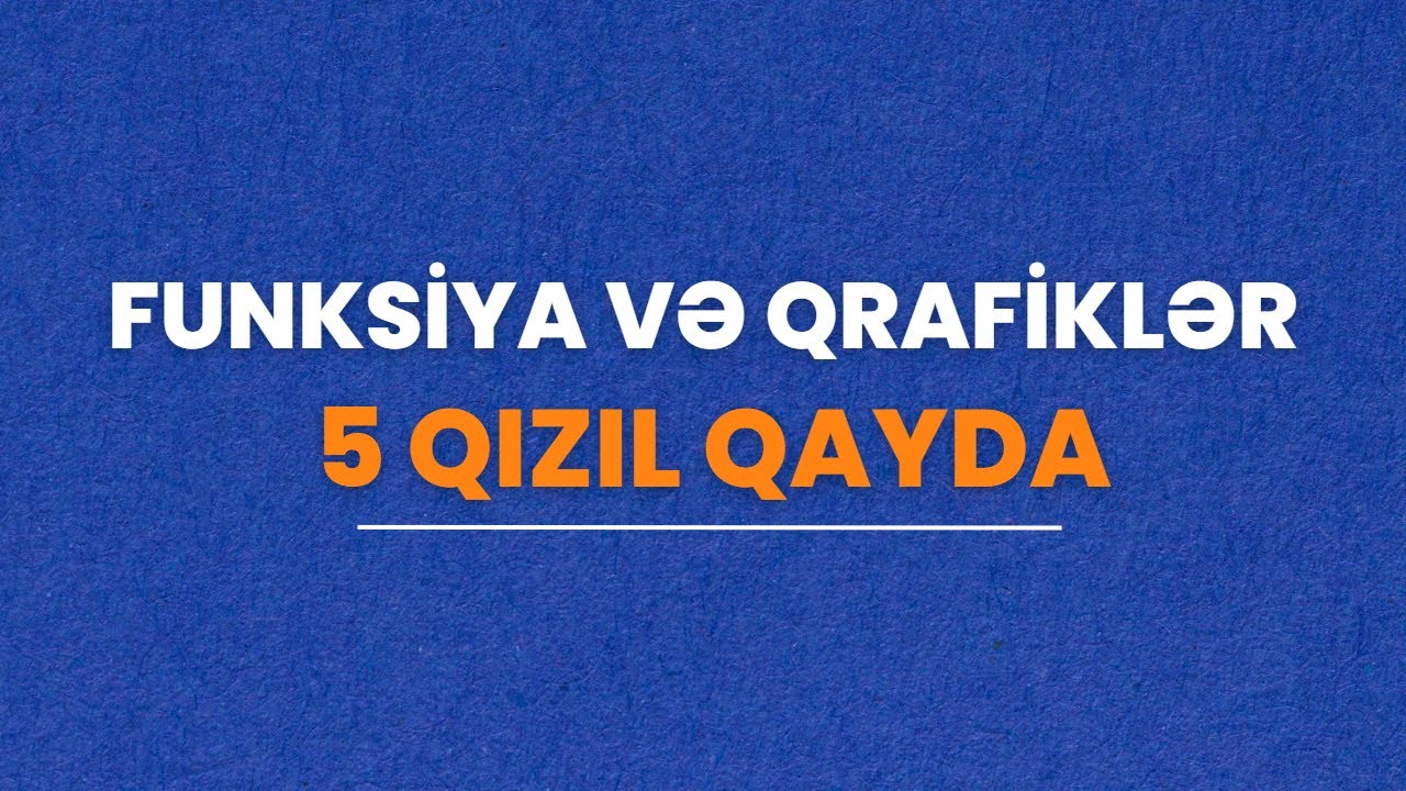 ✅️❗️👉Blok Funksiya və qrafiklər Çox maraqlı 5 sual Mütləq işlə Qızıl qaydalar