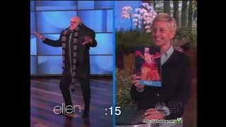 Ellen Degeneres and Mr gru From Despicable Me And Dancing