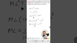if the unit of force were kilonewton that of time millisecond and of power kilowatt, find mass,lengt