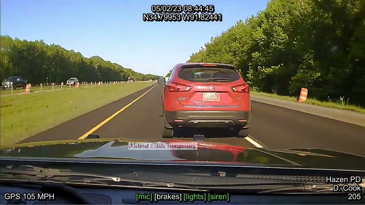 HAZEN POLICE Pursuit Deported Felon May 02, 2023 Interstate 40 Arkansas State Police Troops D & A