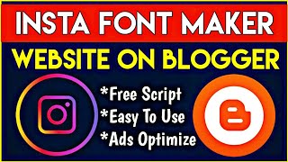 How To Create Instagram Font Maker/Generator Website On Blogger | Insta Stylish Creator screenshot 2