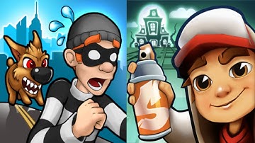Robbery Bob vs Subway Surfers Gameplay Android,ios Part 148