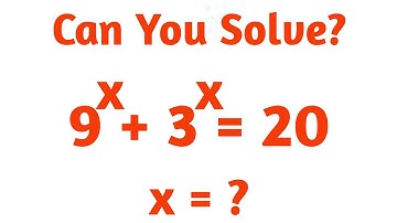 A Very Nice Exponential Math Problem | Can You Solve?