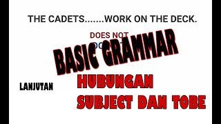 BASIC GRAMMAR SUBJECT DAN TOBE SEAVLOG#2