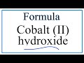 Cobalt and Ionic Compounds Concepts
