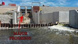 Secord Dam Is Almost Complete! Final Preparations Before Crest Gate Installation! #construction #dam