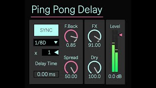 Ableton M4L Ping Pong Delay 2.2 (.amxd)