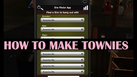 Sims 3: How to make townies, an unknown feature.