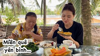 Cuộc sống vùng quê, Quyên thu hoạch bí đỏ đã có ngay bữa cơm thanh đạm ngon lành…