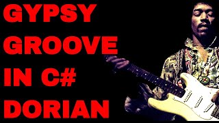 Gypsy Groove Jam | Soulful Classic Rock Guitar Backing Track (C# Dorian - 60 BPM)