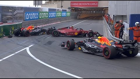 PEREZ AND SAINZ CRASH IN MONACO