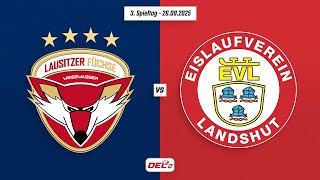 3. Spieltag DEL2 | Lausitzer Füchse vs. EV Landshut | Game Highlights