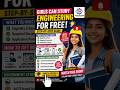 Girls Can Study Engineering FREE #Engineering #GirlsEducation #FreeEngineering #Maharashtra #MHTCET