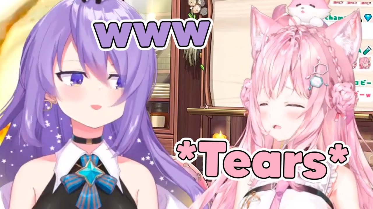 Moona handles the spicy hell sauce food well, meanwhile Koyori :