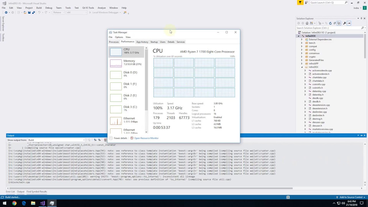 InfiniDEX - Development of DEX over MN