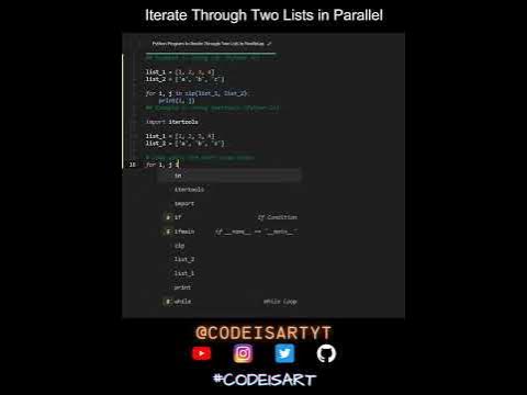 Iterate Through Two Lists in Parallel in Python | Python Examples ...