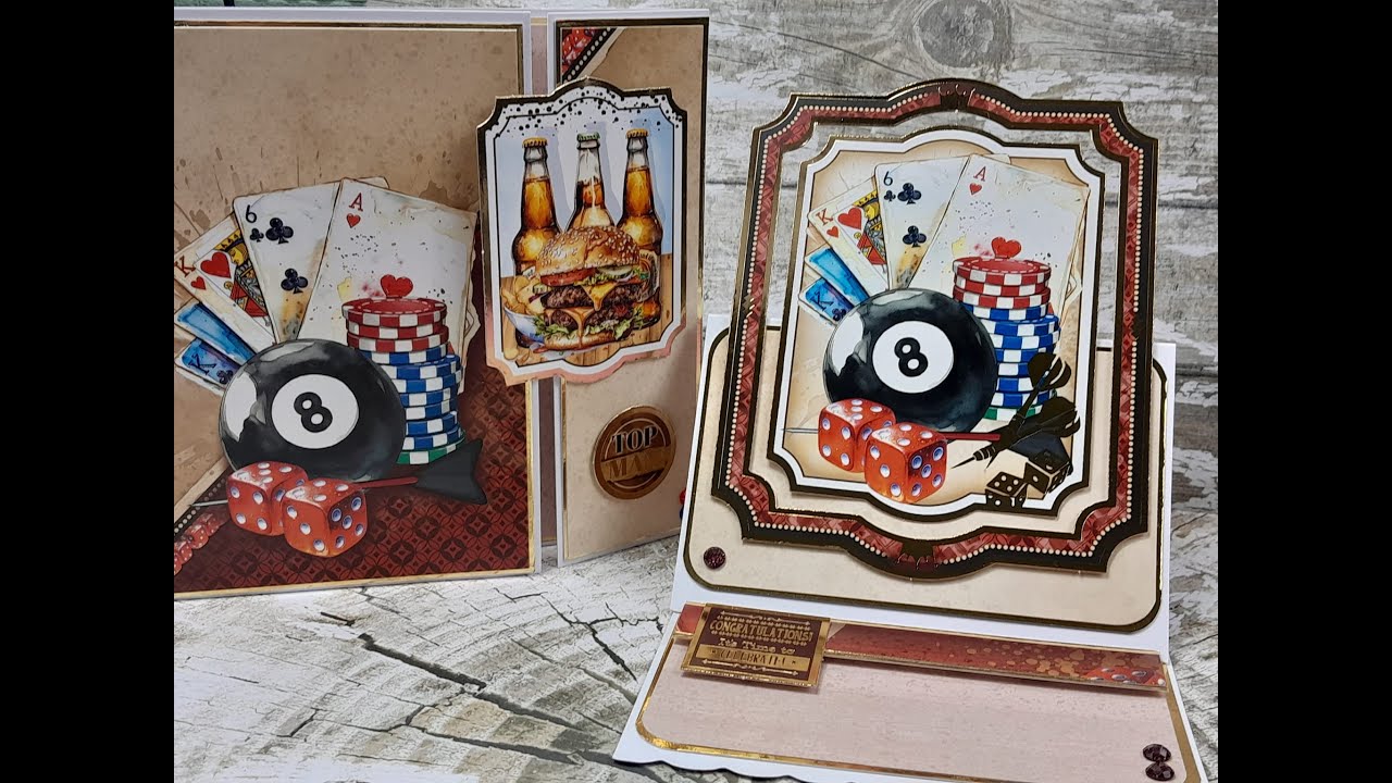 Crafting with Hunkydory Members Free Gift Oct 2024 - For the Gents = Games Night