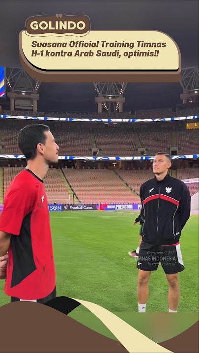 The atmosphere of the official training of the Indonesian national team at the King Abdullah Stad...