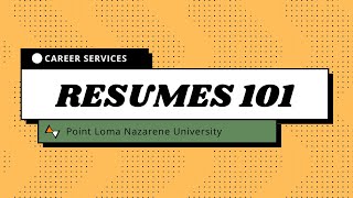 Resumes 101