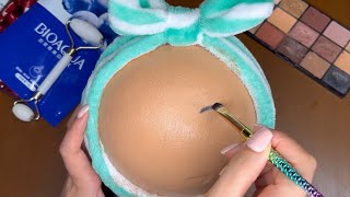 Asmr for sleep on ball🎾|Makeup and skincare relaxing sounds