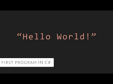 Make your FIRST PROGRAM in C# (Hello World) - Beginner to Advanced C# | 3DLand