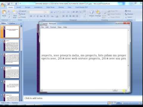 IEEE 2015 JAVA GROUND BASED CLOUD DETECTION USING AUTOMATIC GRAPH CUT