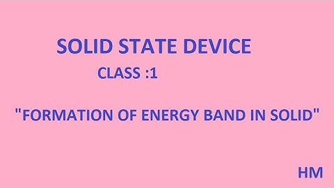 CLASS1 SOLID STATE DEVICE, ENERGY BAND DIAGRAM