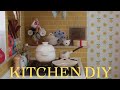 ✤キッチンの模様替え✤ 壁紙を貼るだけ簡単DIYで私だけのお気にいりのキッチンにリメイクする