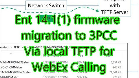 Cisco IP phone Ent 14.1(1) to 3PCC firmware migration via local TFTP for WebEx Calling