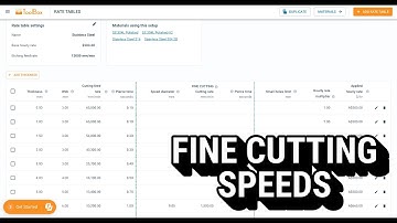 Quoting Laser Cutting Work in ToolBox - Rate Tables - Part 2